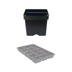 Square Black Form Pots 4.5 Inch