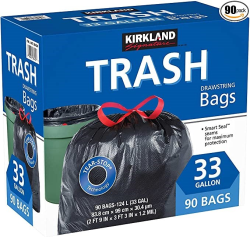 Kirkland Signature 33 Gallon Trash Bag 90-Count