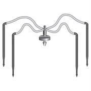 Netafim 4-Way 30" Flat MOD w/Angle Arrow Dripper White, 25/pack