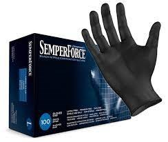 SemperForce Black Nitrile Gloves XL 6 Ml