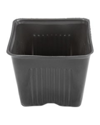 Dura Pot Square black 4-1/2"x3-1/2" 