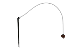 Rivulis 0.53 GPH Conic 30" Single Drip Stake Assembly, Blk Bar Peg  BRN/Lt BRN (1=25/Bundle)